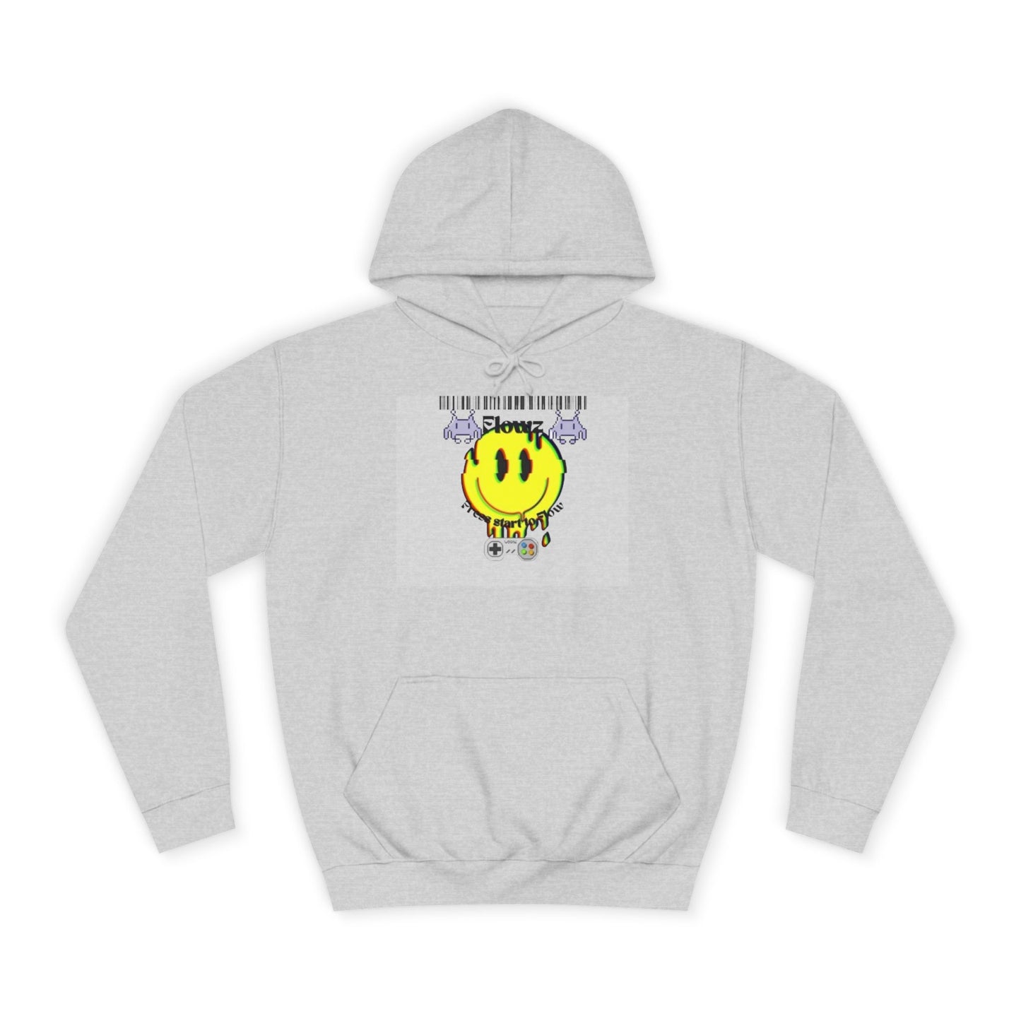 Flowz Smiley Face Drip Unisex Hoodie - Retro Gaming Vibes & Streetwear Style