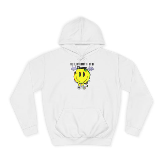 Flowz Smiley Face Drip Unisex Hoodie - Retro Gaming Vibes & Streetwear Style